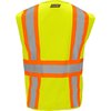 Ironwear Polyester Safety Vest Class 2  w/ Zipper And 2" Reflective Tape (Lime/3X-Large) 1287-LZ-3XL